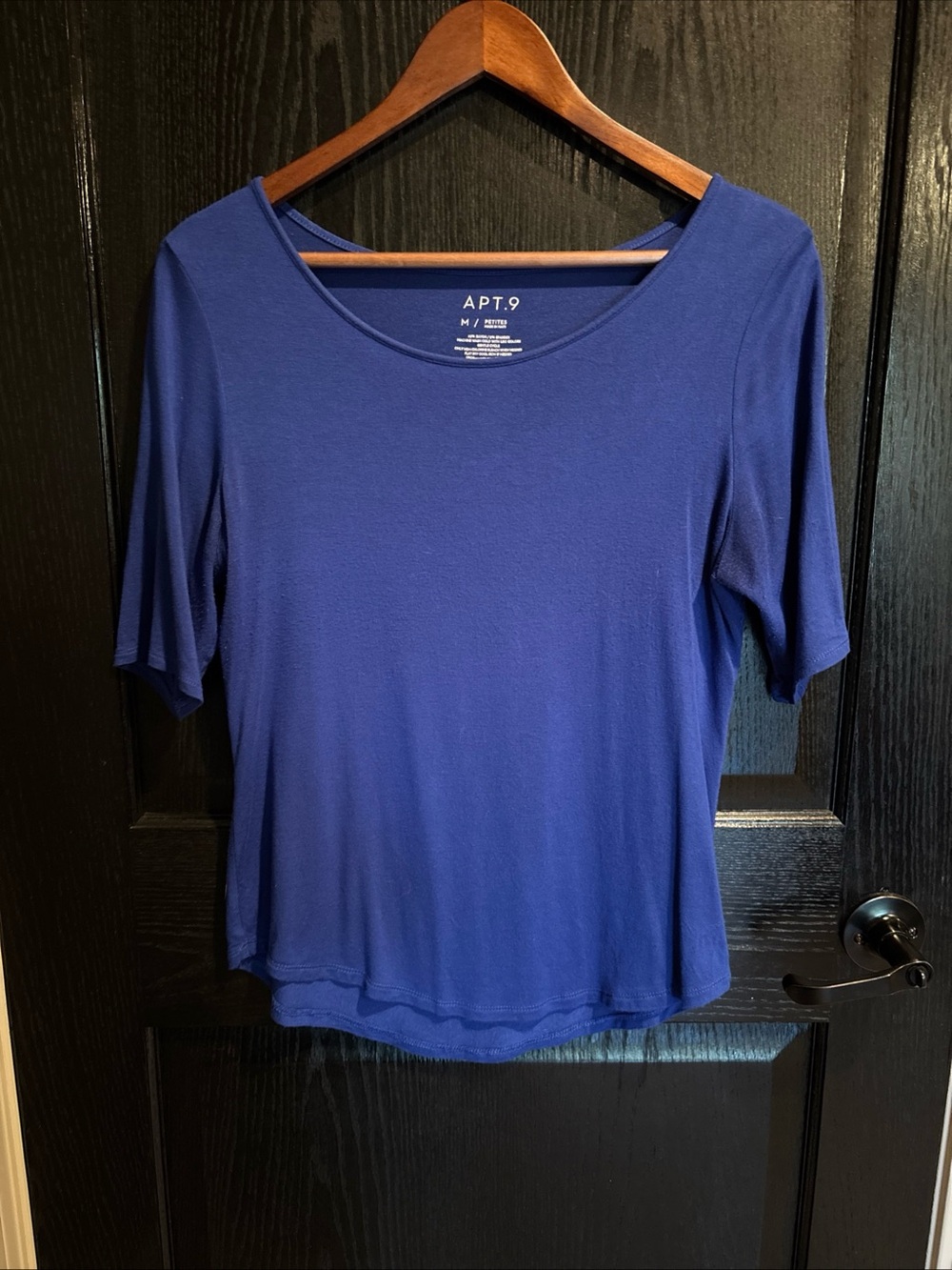 APT. 9 Women's Scoop Neck Short Sleeve Top - Blue